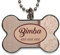 LolaPix Chapa Perros Personalizadas con foto, texto o imagen. Placas para Perros. Chapa metálica con forma de hueso. Regalo personalizado. RETRO