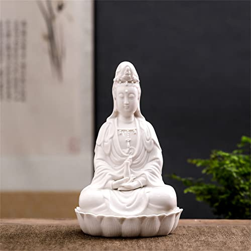 20,3 cm große Guan Yin Statue Quan Yin buddhistische Avalokiteshvara Kuanyin / Buddhismus Statue auf Lotus – beste chinesische Feng Shui Geschenke
