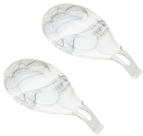 Homoyoyo 2pièces Repose-cuillère Silicone Antidérapant Support Pratique pour Ustensiles De Cuisine Lot pour Maison Restaurants
