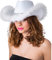 Wicked Cosutmes Chapeau de cowboy Texan pour adulte Accessoire de fête (paillettes blanches et plumes)