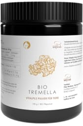 Pilze Wohlrab - Bio Tremella Pulver für Tiere, 100 g Reines Vitalpilze Pulver mikrofein, Höchste Bio-Qualität, Vitalpilze Pulver - Dosierung für Tiere - 1 Dose - Nahrungsergänzungsmittel
