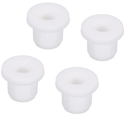 sourcing map 4Pcs T Type Rubber Grommet Mount Dia 10mm ID 6mm H 11mm Seal Protection Flexible Hole Plugs for Cable Pipe White