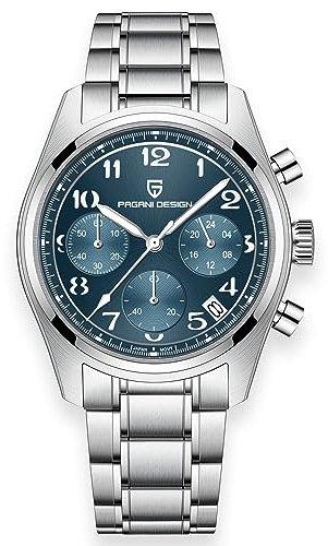 Pagani Design Uhr 1773 Multifunktion Herren Analog Quarz Chronograph Uhr Japan vk63 Bewegung 100m Wasserdicht Leuchtend Edelstahl Daytona Uhr
