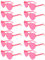 NACHLYNN 12 Pcs Rose Red Heart Shaped Sunglasses - Transparent Candy Color Glasses for Party Favors