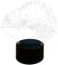 HOMSFOU 7 3d-tischlampe Led- Led-tischlampe Nachttischlampen 3d Led Nachtlicht 3d-nachtlicht Lampe Des Hologramms 3d Chamäleon Lichter Licht Der Illusion 3d Haushalt Acrylplatte Kind