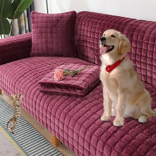 Mikayia Sofabezug Ecksofa L Form Wasserdicht Sofaüberwurf L Form rutschfest Sofaschoner Couchbezug U Form Sofa Überzug 1/2/3/4 Sitzer Sofa Cover Für Sofaschutz Pets Katze Hund Sofaschutzdecke 10pcs