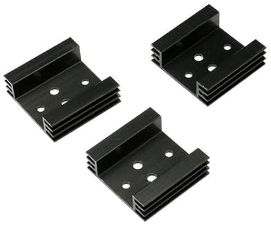 1 Stück 45 x 45 x 14 mm Kühlkörper, Kühlrippe, Kühler, Aluminium-Kühlkörper, passend für TO3 TO-3 Transistor, 45 x 45 x 14 mm