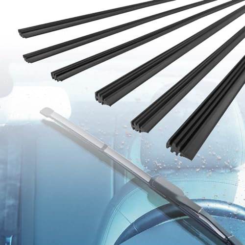 4 gomas limpiaparabrisas, goma de repuesto universal para limpiaparabrisas, goma limpiaparabrisas universal, compatible con todos los limpiaparabrisas, se puede cortar (800 mm) (4) (6)