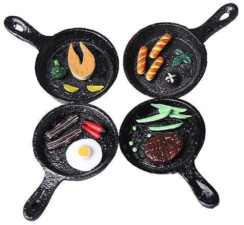 MILISTEN Imanes para Refrigerador De Resina Suministros para Cocina Y Refrigerador Paquete De 4 Diseño Exclusivo De Sartén