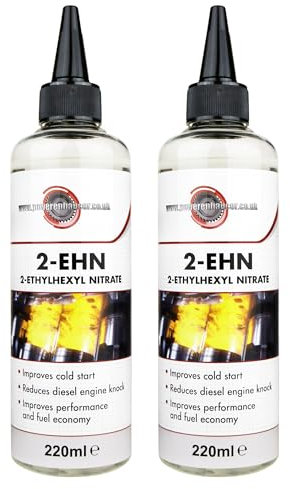Powerenhancer Premium Double Filtered Pure 2-EHN, 2-Ethyl-Hexyl Nitrate Cetane Booster. Diesel Additive to Improve Cold Start, Reduce Engine Knock, Improve Performance & Fuel Economy. 2 x 220ml