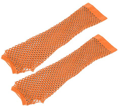 Long Party Long Party Handschuh für Frauen fingerlosen Handschuhen Frack Damen (Orange, One Size)
