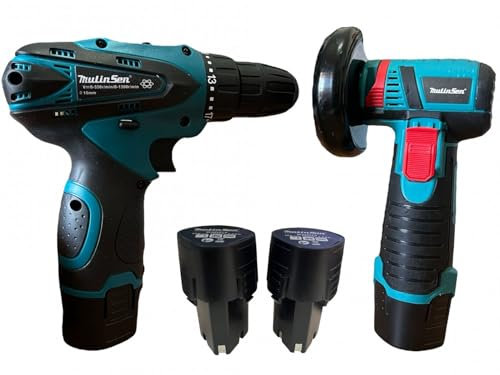 Topolenashop Trapano Avvitatore + Mini Smerigliatrice Flex 76mm 48V Kit Trapano Smerigliatrice A Batteria 48V