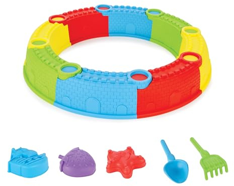 Lemodo Sandspielzeug Set für Kinder, Strandspielzeug mit 13 Teilen, farbiges Buddelzeug mit Sandformen und Sandschaufel, Sandkasten Spielzeug für Jungen und Mädchen, Sandburgen Bauset