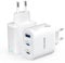45W USB C Charger Plug Fast Charging for Samsung Phone, 2-Pack Charging Charger, 3-Port Compact USB C Plug, UK Power Adapter for Samsung Galaxy S24/S23 Ultra/S23+/S23/S22/S21, for iPhone Series, White