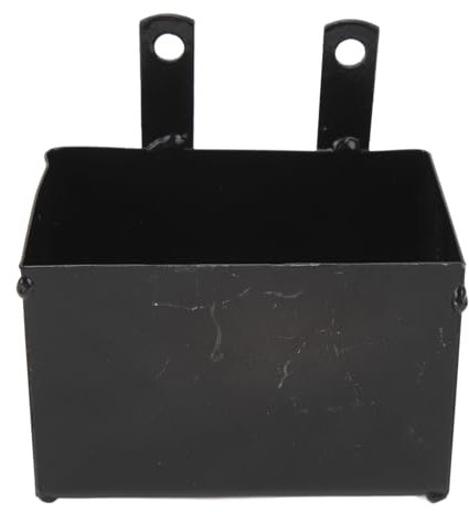 MUNEFE Batteries Install Store Box, Metal Motorcycle Batteries Storage Case, Black Battery Storage Holder for ATV Motorbike Dirt Bike