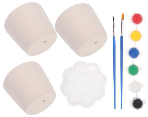 Anneome 1 Juego DIY Pequeña Maceta De Flores Macetas De Pintura Los Niños Pintura Florero Los Niños Maceta Cerámica Para Pintar Los Niños Sin Terminar Florero Material De Pintura A Mano