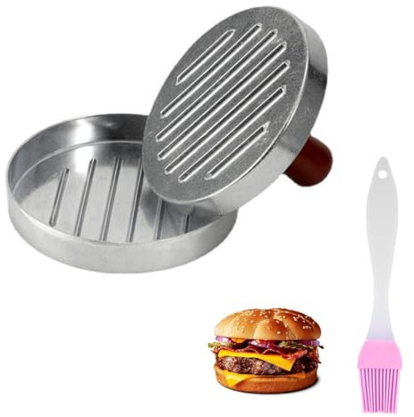 Prensa De Hamburguesa,Prensa Hamburguesas De Aluminio,Cepillos Repostería Silicona,Burger Maker Para Prensar Carne,Antiadherente Molde Para Hacer Hamburguesas,Para Barbacoa Utensilios De Cocina,Kiuiom