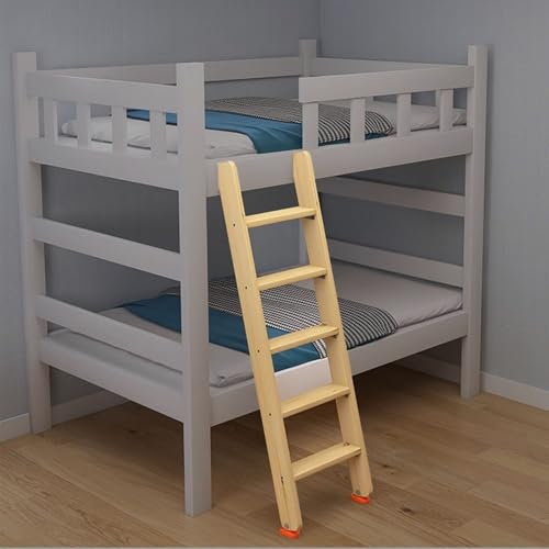 Wooden Ladder For Bunk Bed, 5ft/ 6ft Rv Camper Travel Trailer Top Climb Ladder for High Beds, Safety Attic Steps Ladder for Apartments, Bedrooms(150cm(59))
