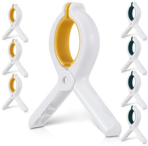 Oruola Lot de 8 pinces à linge pour chaise longue de plage, grandes pinces à linge pour jardin, piscine, coupe-vent, pour serviette de bain, tapis, linge de lit