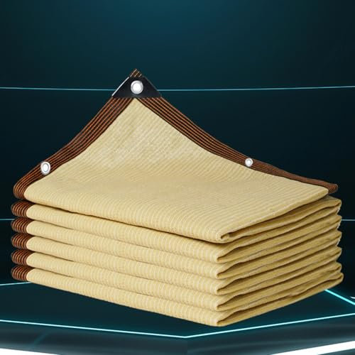 Voile d'ombrage Rectangulaire Militaire Toile Ombrage Extérieur 3x3 Toile Pergola Jardin Balcon/Garage/Ferme/Voitures/Pergola,beige-3x7m