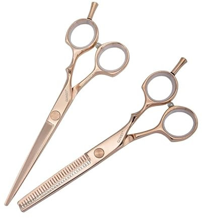 Friseurschere Set Roségold - Haarschere 6 Zoll - Effilierschere 5,75 Zoll Für Professionellen Friseuren