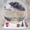 Szoranct Weihnachts-Elemente Sandbilder Zum Drehen Mit LED Licht, 3D Dynamisches Sandbild, Runde Glas Rahmen, Bewegliche Sandkunst Landschaft, Sandbild Sanduhr für Desktop Dekor (7,Schwarz mit Licht)