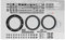 Herd Symbol Aufkleber Set als Kennzeichnung, Symbol Aufkleber für E-Herd und Gas Herd (RPM2/6) (weiße Zeichen auf schwarzen Hintergrund)