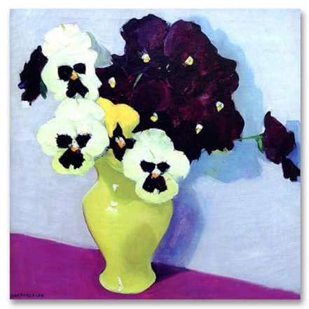 Jane Peterson, berühmte Kunst, „Stiefmütterchen“,Bild Reproduktionen, klassischer Leinwand druck, Expressionismus-Wandkunstposter für die Dekoration, 50 x 50 cm rahmenlos