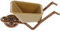 Toyvian modèle de Chariot brouette Mini Accessoires de Jardin féerique Panier de Jouets Chariots transpalette Manuel de Chariot de Simulation de Ferme pour Enfants Abdos Brown