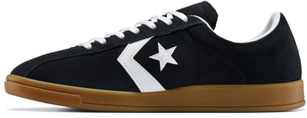 Converse Men's Classic Trainer Suede Sneaker, Black/White/Gum, 4 UK