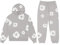 Denim Tears Jogginganzug Herren & Damen Set,Streatwear und Jogginghose,Trainingsanzug mit Schaumdruck,Bequem Tracksuit Freizeitanzug Hausanzug Streatshirt Y2K Hip Hop Streetwear