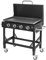 METRO PROFESSIONAL Barbecue a Gas con Piastra Dayton, Acciaio/Acciaio Inox, 4 Bruciatori x 3.7kW, con Ruote, Gambe Pieghevoli, Copertura Protettiva, Nero