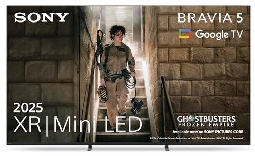 Sony BRAVIA 5 – XR, Mini LED, AI XR Processor, Acoustic Multi-Audio, Dolby Vision/Atmos, IMAX Enhanced, Google TV (2025), Google Cast, Apple AirPlay 2, Eco Dashboard 2, Game Menu 2 – 55-inch
