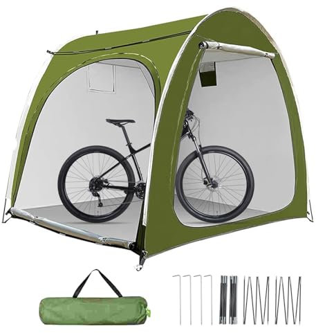 Travel Bike Storage Shed Tent, Outdoor Motorcycle Storages Shed, Neat Tent Bicycles Cover, 82.68x59.06x64.96 Inches, Lightweight & Portable Storage, For Bicycles, Motorcycles, And Outdoor Equipment