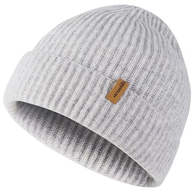 ACUSHLA 100% Merinowolle Beanie Herren Damen, Lockere Oversize Wintermütze | 100% Merinowolle Beanie, Weich, warm und atmungsaktiv für Winter, Outdoor, Skifahren, Wandern, Laufen und Radfahren