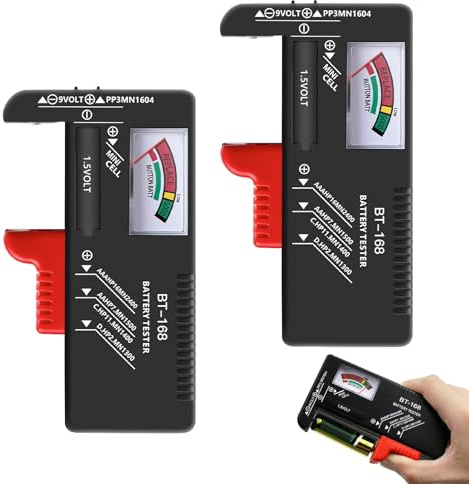 Testeur Piles Toutes Piles, 2 pièces Testeur De Pil es, Tes teur P iles, Teste ur P ile, Ce produit peut être utilisé sans source d'alimentation ni pil es, BT-168D, pour Maison et Bureau.