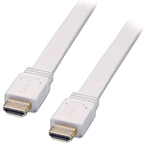 LINDY 5m Flat White Standard HDMI Cable
