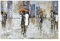 GILDE Metall Kunstobjekt - Bild XXL - 'Rainy day' - Regen Schirme - handgefertigt - 80 x 120 cm