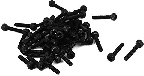 sourcing map 50 Stück Zylinderschrauben M1.6 x 8mm Maschinenschrauben Legierzng Metall Innensechskantschrauben Schraube Schwarz