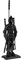 Fire Vida 4 Piece Knight Soldier Fire Companion Set Fireplace Fireside, Black