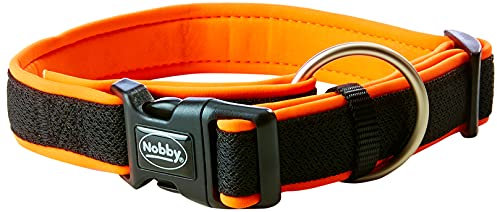 Nobby Halsband Mesh Preno, neon orange L: 40-55 cm, B: 25/35 mm, 1 Stück