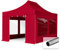 TOOLPORT Faltzelt Faltpavillon Pavillon 3x4,5m - mit 4 Seitenteilen (Panoramafenster) Premium Dach Partyzelt rot