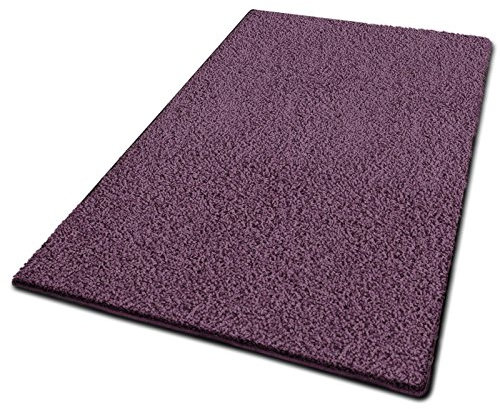 casa pura Teppich Wohnzimmer Lila Flauschiger Teppich 80x150cm Läufer, weicher Wohnteppich Deko für Schlafzimmer, Kinderzimmer, Flur mit antirutsch Unterseite, Shaggy Hochfloor Barcelona
