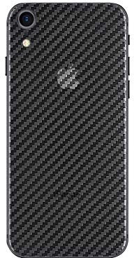 qichenllu Carbon Muster 4 Stück Rückseite Folie kompatibel mit iPhone XR,Folie Hinten kompatibel mit iPhone XR,Klar Matt Klebefolie Kratzfest Hinten Schutz