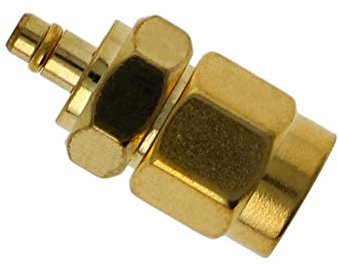 Othmro Goldfarbener SMA-Stecker auf MMCX-Stecker, RF-Koaxial-Adapter-Anschluss, 1 Stück