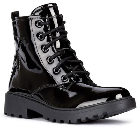 Geox J Casey Girl, Caviglia barca Bambine e ragazze, Nero (Black), 41 EU