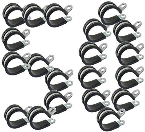 QUALITÄTS RSGU Schelle mit Schallschutzeinlage > Bandbreite 12mm bis 20mm | Durchmesser 6mm bis 35mm | mit MENGENRABATT >>> 50 Stück RSGU-Schelle 12 mm breit x Durchmesser 30 mm