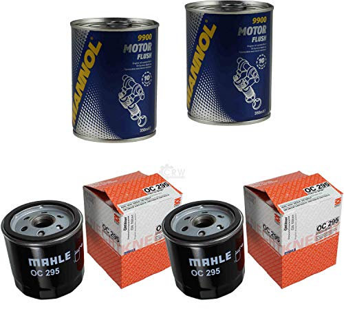 2x Original MAHLE/KNECHT Ölfilter OC 295 + 2x SCT Motor Flush Motorspülung