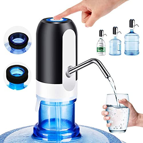 Dispensador de Agua,Pompe à Bouteille d'eau Rechargeable par USB 5 gallons Pompe distributrice de cruche de Bouteille d'eau, pour la Maison, Le Bureau, Le Camping, Les Voyages.