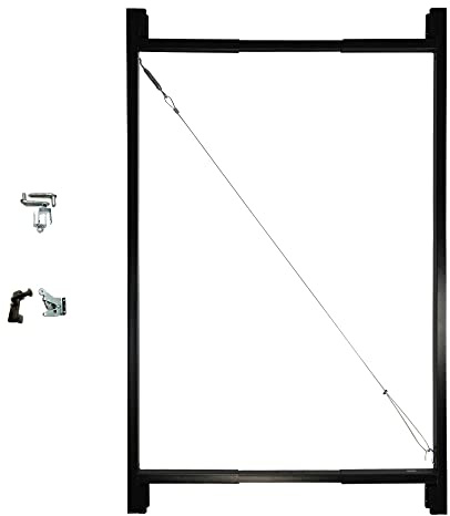 Adjust-A-Gate® AG72LTP-ZR0110 Medium - Wide Corrosion Resisting Steel Full-Frame Anti-Sag Fence Gate Kit – Fits Openings of 36 - 72